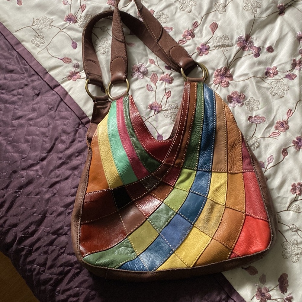 Multi coloured leather purse - Picture 2 of 4
